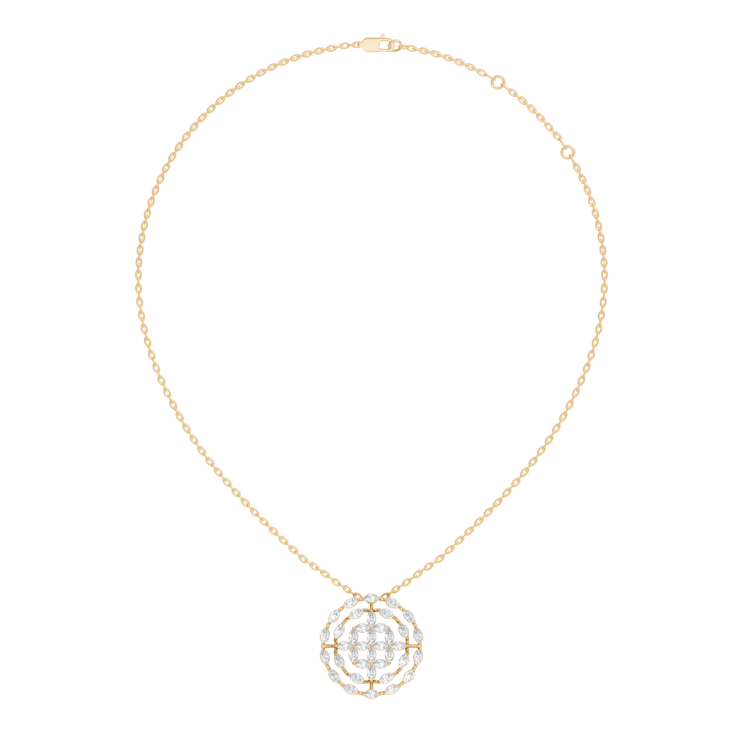 Sustainable Luxury Marquise Cut Lab Grown- Natural  Diamond Pendant  Everyday Elegance For Women - HIGHCARAT DIAMONDS
