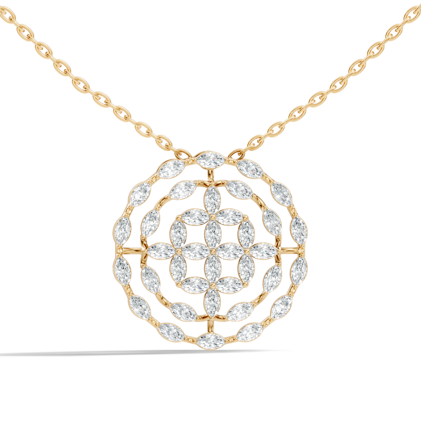 Sustainable Luxury Marquise Cut Lab Grown- Natural  Diamond Pendant  Everyday Elegance For Women - HIGHCARAT DIAMONDS