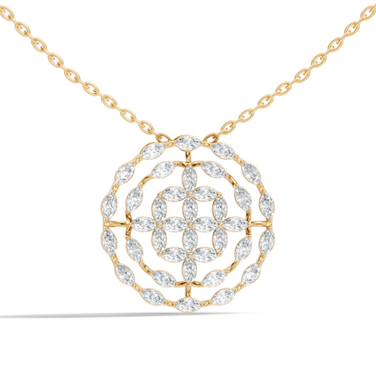 Sustainable Luxury Marquise Cut Lab Grown- Natural  Diamond Pendant  Everyday Elegance For Women - HIGHCARAT DIAMONDS