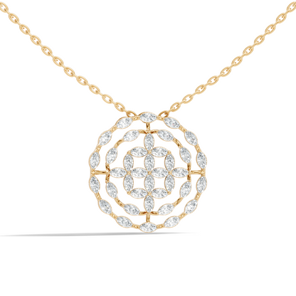 Sustainable Luxury Marquise Cut Lab Grown- Natural  Diamond Pendant  Everyday Elegance For Women - HIGHCARAT DIAMONDS