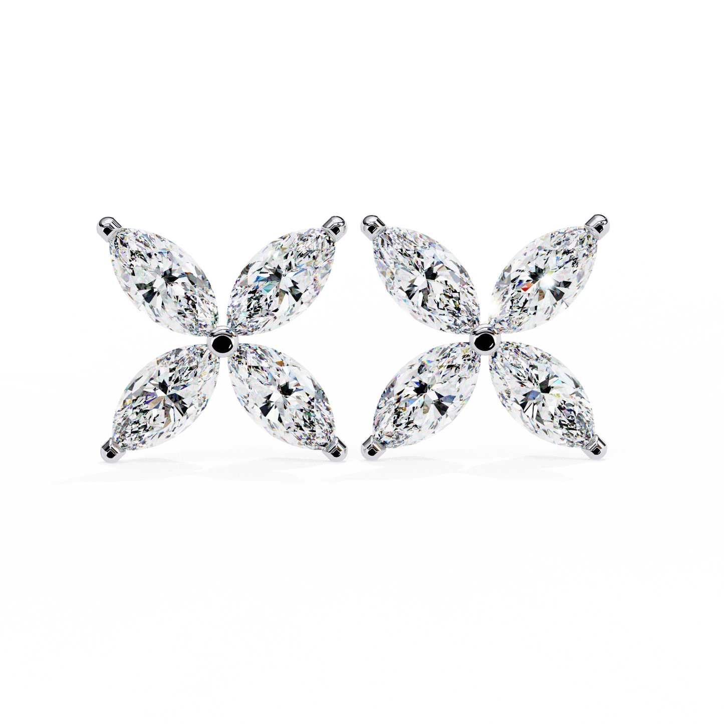 Marquise Cut White Colorless Diamond Antique Minimalist Classic Elegant Prong Set Dainty Stud Earring For Her - HIGHCARAT DIAMONDS