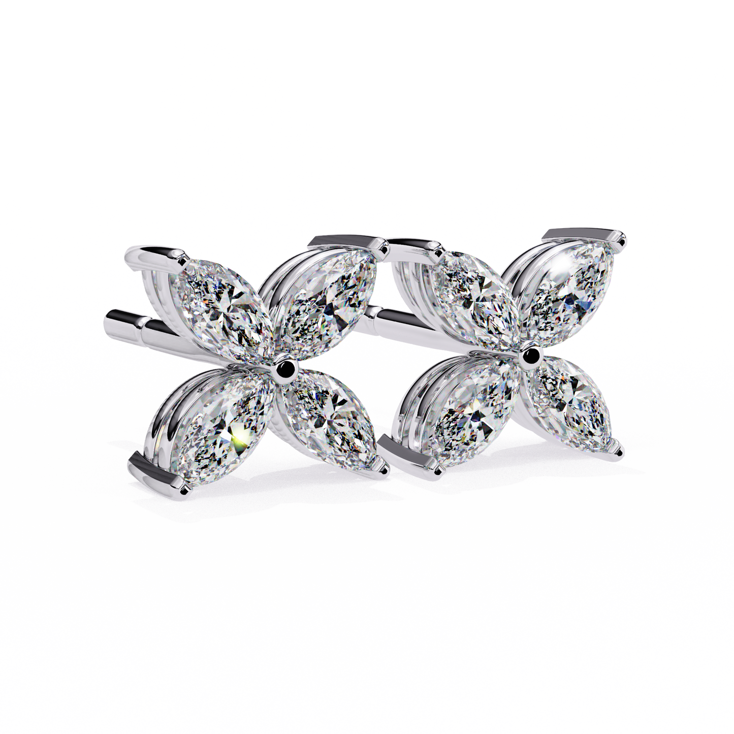 Marquise Cut White Colorless Diamond Antique Minimalist Classic Elegant Prong Set Dainty Stud Earring For Her - HIGHCARAT DIAMONDS