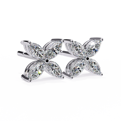 Marquise Cut White Colorless Diamond Antique Minimalist Classic Elegant Prong Set Dainty Stud Earring For Her - HIGHCARAT DIAMONDS