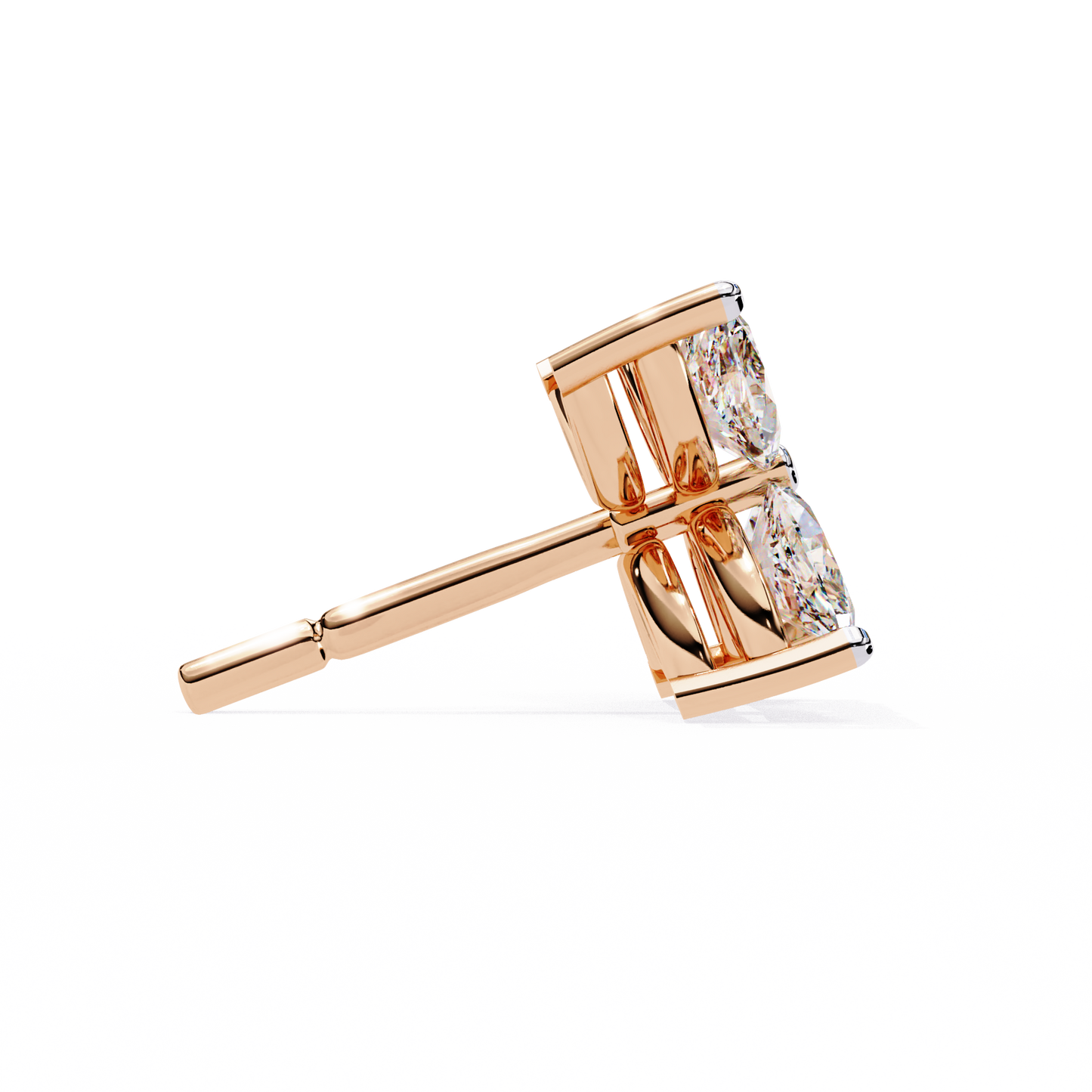 Marquise Cut White Colorless Diamond Antique Minimalist Classic Elegant Prong Set Dainty Stud Earring For Her - HIGHCARAT DIAMONDS