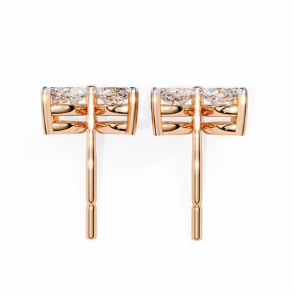 Marquise Cut White Colorless Diamond Antique Minimalist Classic Elegant Prong Set Dainty Stud Earring For Her - HIGHCARAT DIAMONDS