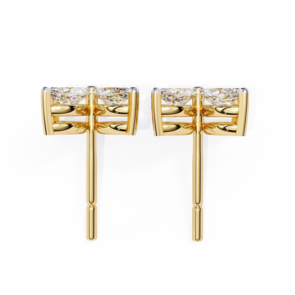 Marquise Cut White Colorless Diamond Antique Minimalist Classic Elegant Prong Set Dainty Stud Earring For Her - HIGHCARAT DIAMONDS