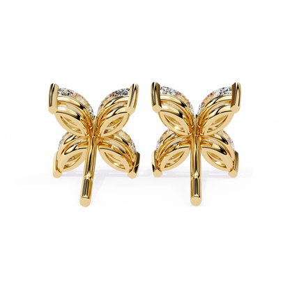 Marquise Cut White Colorless Diamond Antique Minimalist Classic Elegant Prong Set Dainty Stud Earring For Her - HIGHCARAT DIAMONDS
