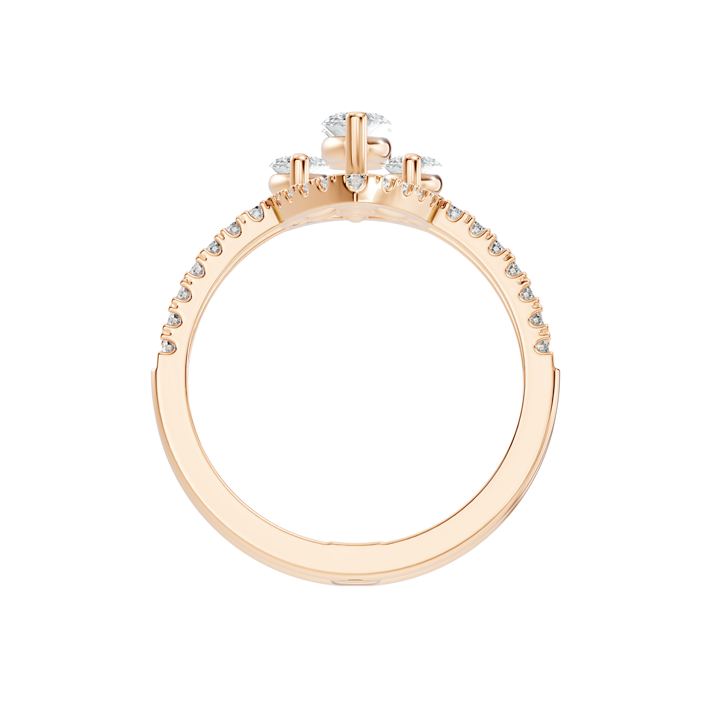 1.71Ct Marquise and Round Cut Top Grade Diamond Antique Vintage Art Deco Cluster Party Wear Ring For Her - HIGHCARAT DIAMONDS
