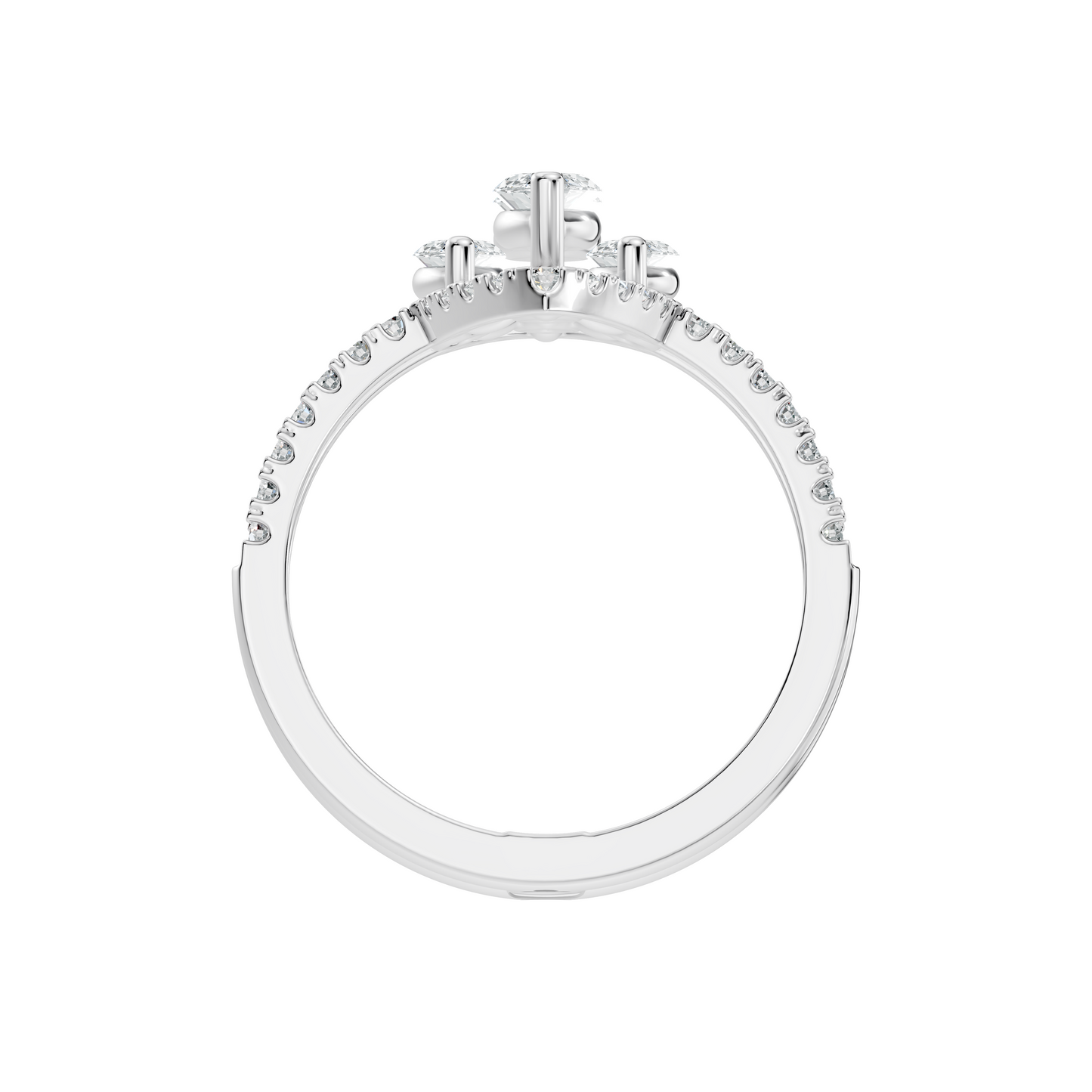 1.71Ct Marquise and Round Cut Top Grade Diamond Antique Vintage Art Deco Cluster Party Wear Ring For Her - HIGHCARAT DIAMONDS