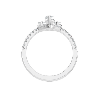 1.71Ct Marquise and Round Cut Top Grade Diamond Antique Vintage Art Deco Cluster Party Wear Ring For Her - HIGHCARAT DIAMONDS