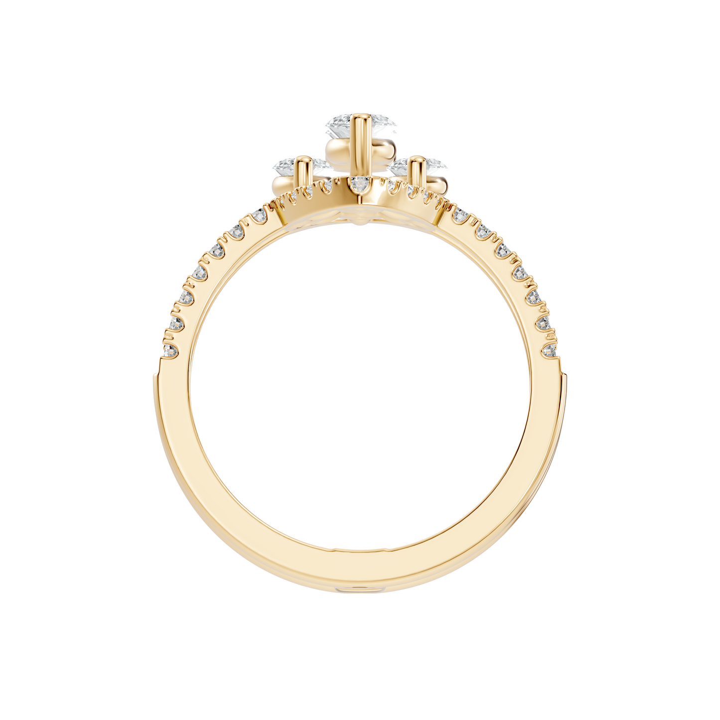 1.71Ct Marquise and Round Cut Top Grade Diamond Antique Vintage Art Deco Cluster Party Wear Ring For Her - HIGHCARAT DIAMONDS