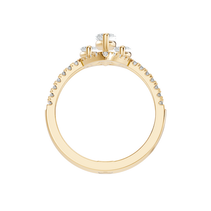 1.71Ct Marquise and Round Cut Top Grade Diamond Antique Vintage Art Deco Cluster Party Wear Ring For Her - HIGHCARAT DIAMONDS