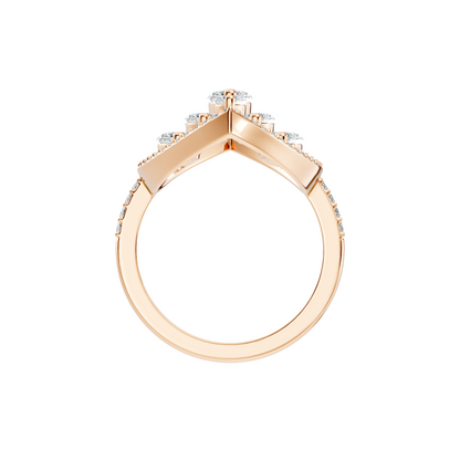4.04Ct Marquise and Round Cut Lab Grown Diamond Art Deco Vintage Stackable Wedding Ring For Women's - HIGHCARAT DIAMONDS