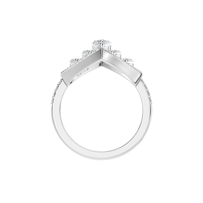 4.04Ct Marquise and Round Cut Lab Grown Diamond Art Deco Vintage Stackable Wedding Ring For Women's - HIGHCARAT DIAMONDS