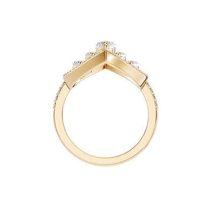 4.04Ct Marquise and Round Cut Lab Grown Diamond Art Deco Vintage Stackable Wedding Ring For Women's - HIGHCARAT DIAMONDS