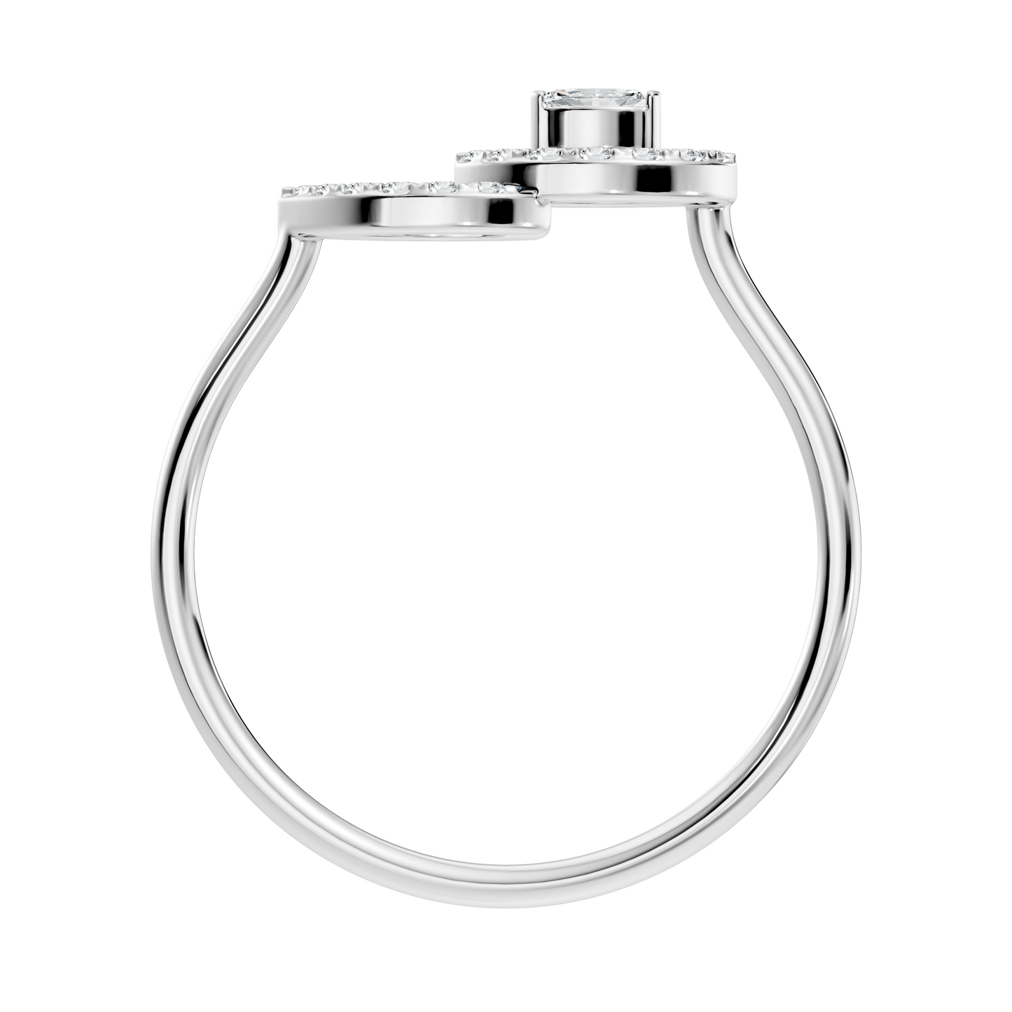 Round and Marquise Cut Lab Grown & Natural Diamond Unique Art Deco Cluster Daily Wear Ring For Her - HIGHCARAT DIAMONDS