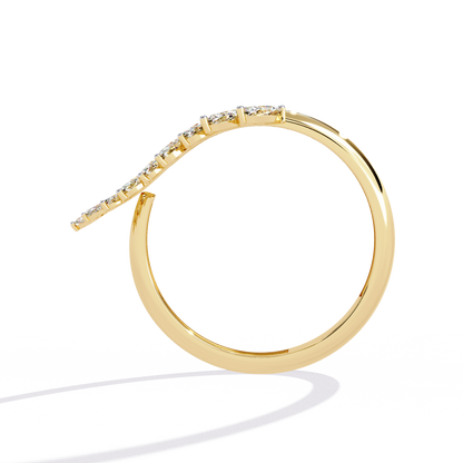 Marquise Cut Lab Grown Diamond Flora Inspired Leaf Olive Shape Antique Classics Statement Stacking Ring - HIGHCARAT DIAMONDS