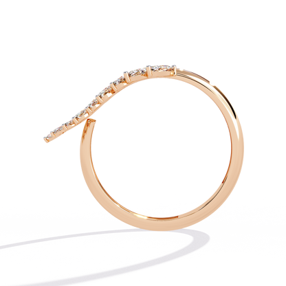 Marquise Cut Lab Grown Diamond Flora Inspired Leaf Olive Shape Antique Classics Statement Stacking Ring - HIGHCARAT DIAMONDS