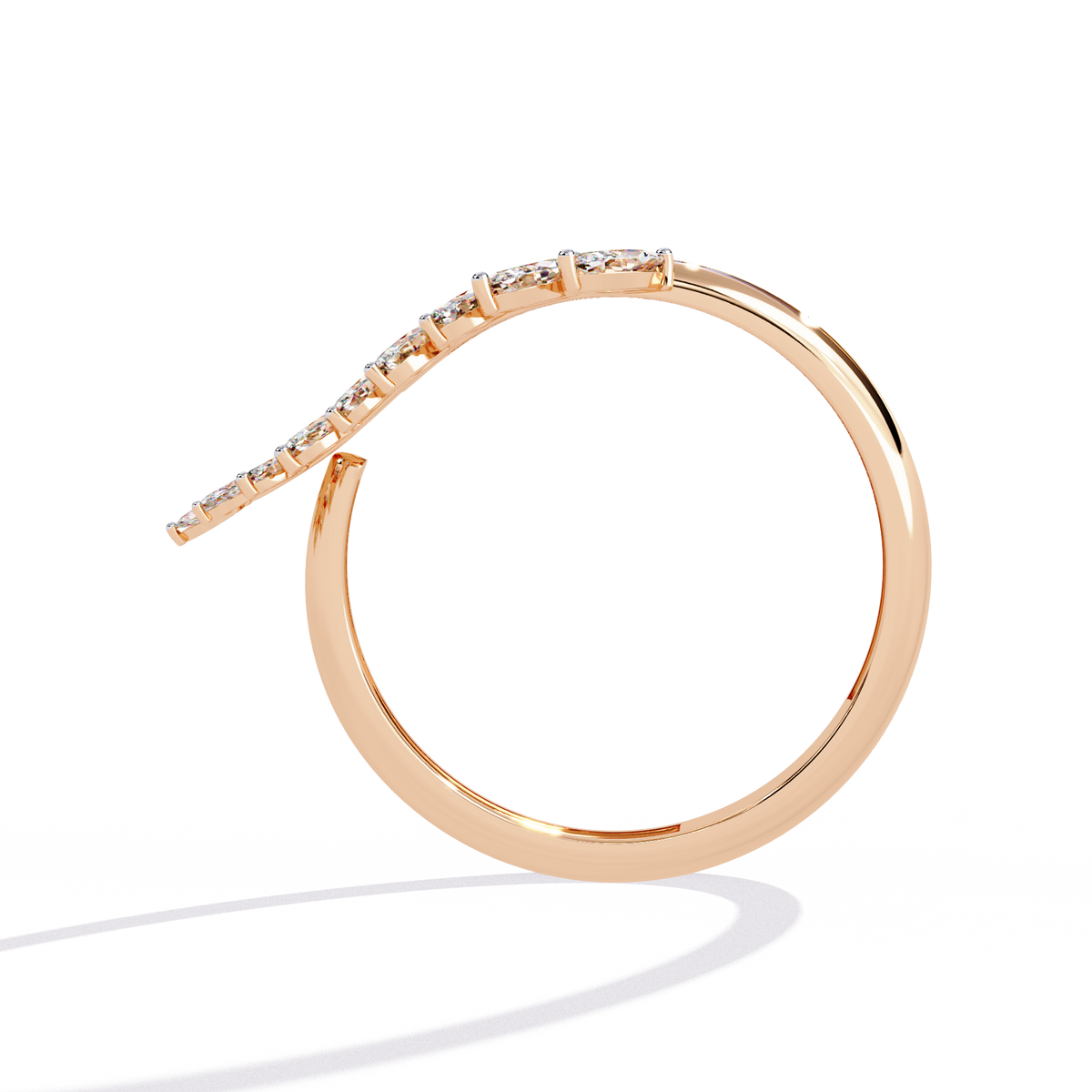 Marquise Cut Lab Grown Diamond Flora Inspired Leaf Olive Shape Antique Classics Statement Stacking Ring - HIGHCARAT DIAMONDS