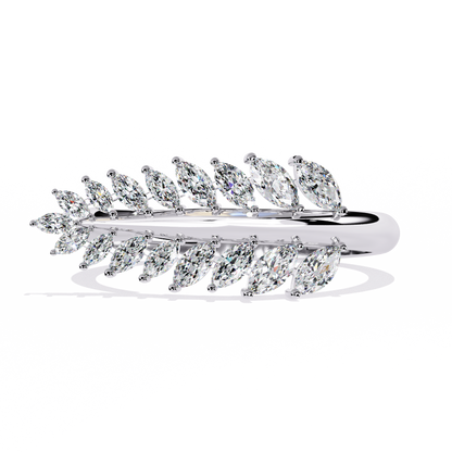 Marquise Cut Lab Grown Diamond Flora Inspired Leaf Olive Shape Antique Classics Statement Stacking Ring - HIGHCARAT DIAMONDS