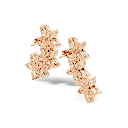 Women’s Minimalist Marquise Cut Lab-Created Diamond Earrings Classic Elegance - HIGHCARAT DIAMONDS