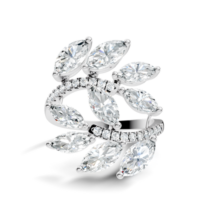 2.70Ct Marquise and Round Cut Diamond Unique Art Deco Vintage Stacking Engagement Ring For Women's - HIGHCARAT DIAMONDS