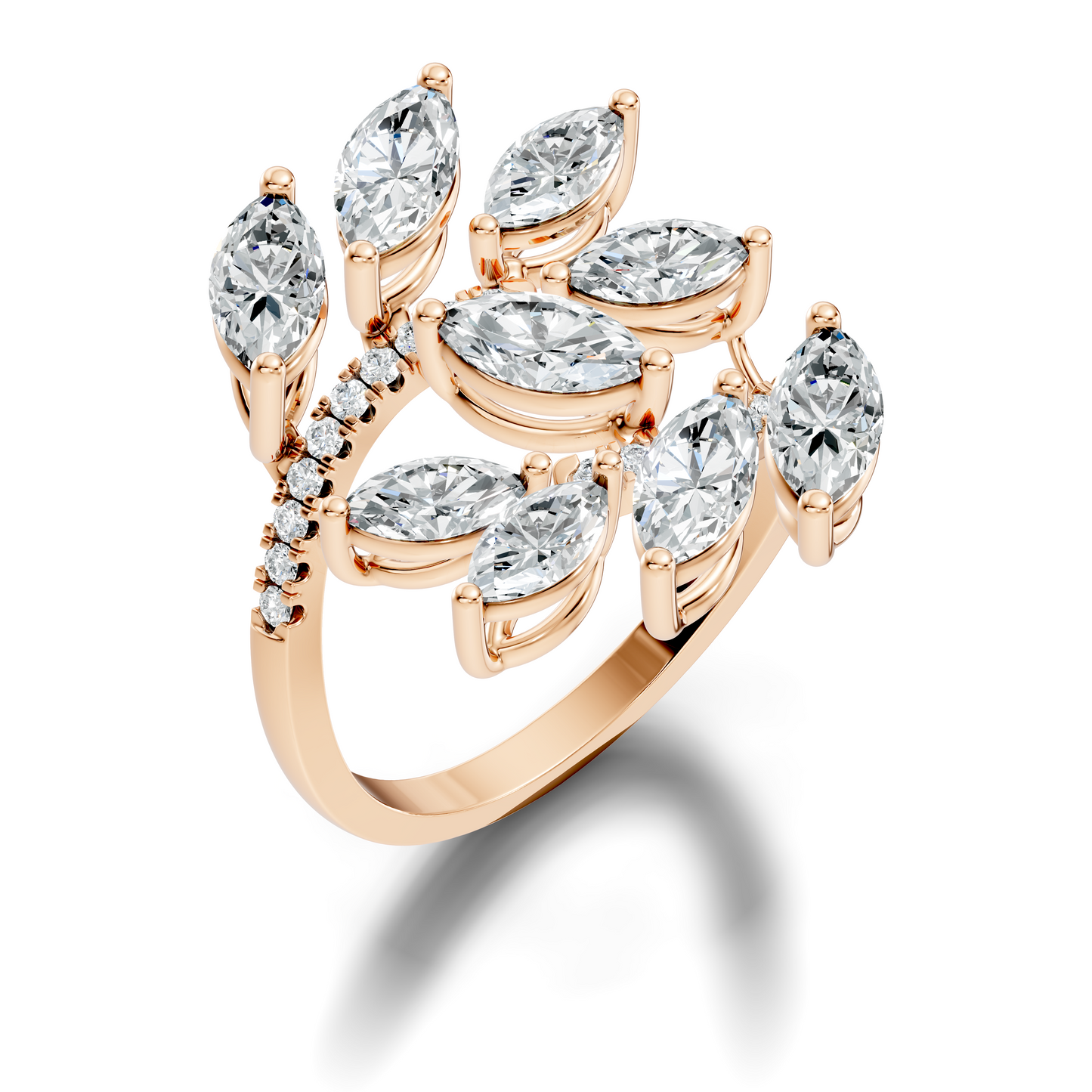 2.70Ct Marquise and Round Cut Diamond Unique Art Deco Vintage Stacking Engagement Ring For Women's - HIGHCARAT DIAMONDS