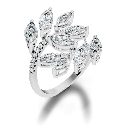 2.70Ct Marquise and Round Cut Diamond Unique Art Deco Vintage Stacking Engagement Ring For Women's - HIGHCARAT DIAMONDS