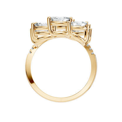 2.70Ct Marquise and Round Cut Diamond Unique Art Deco Vintage Stacking Engagement Ring For Women's - HIGHCARAT DIAMONDS