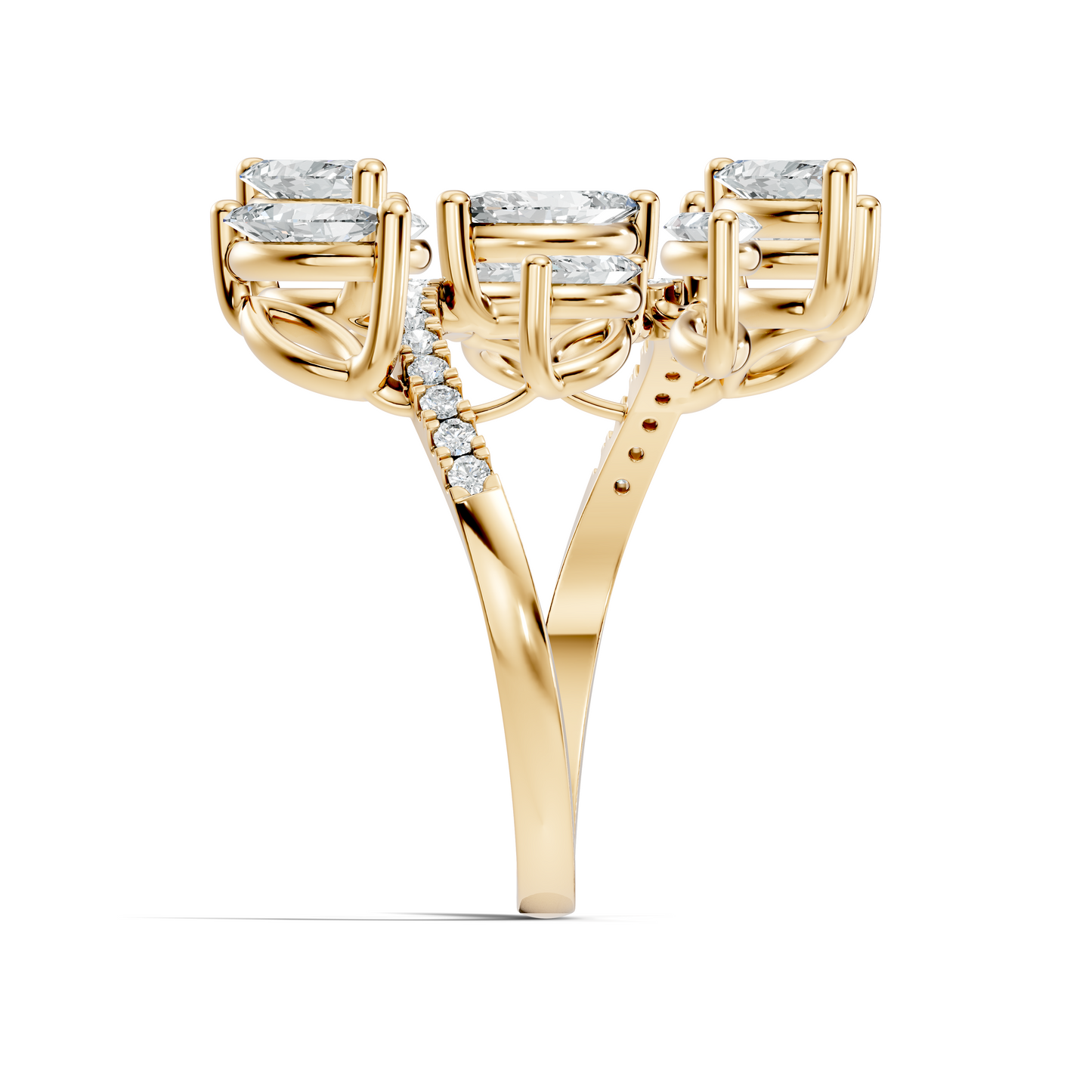 2.70Ct Marquise and Round Cut Diamond Unique Art Deco Vintage Stacking Engagement Ring For Women's - HIGHCARAT DIAMONDS