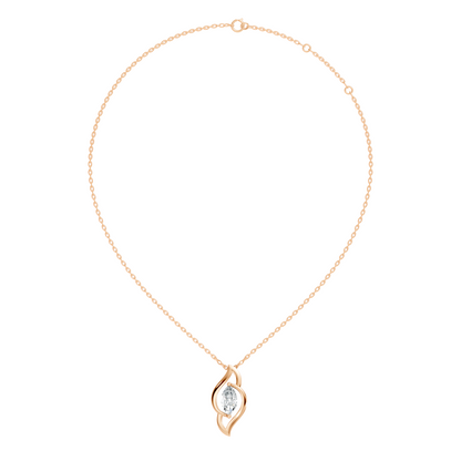 Labgrown Marquise Diamond Necklace Pendant 0.50 CT Solitaire Pendant Jewelry for Her - HIGHCARAT DIAMONDS