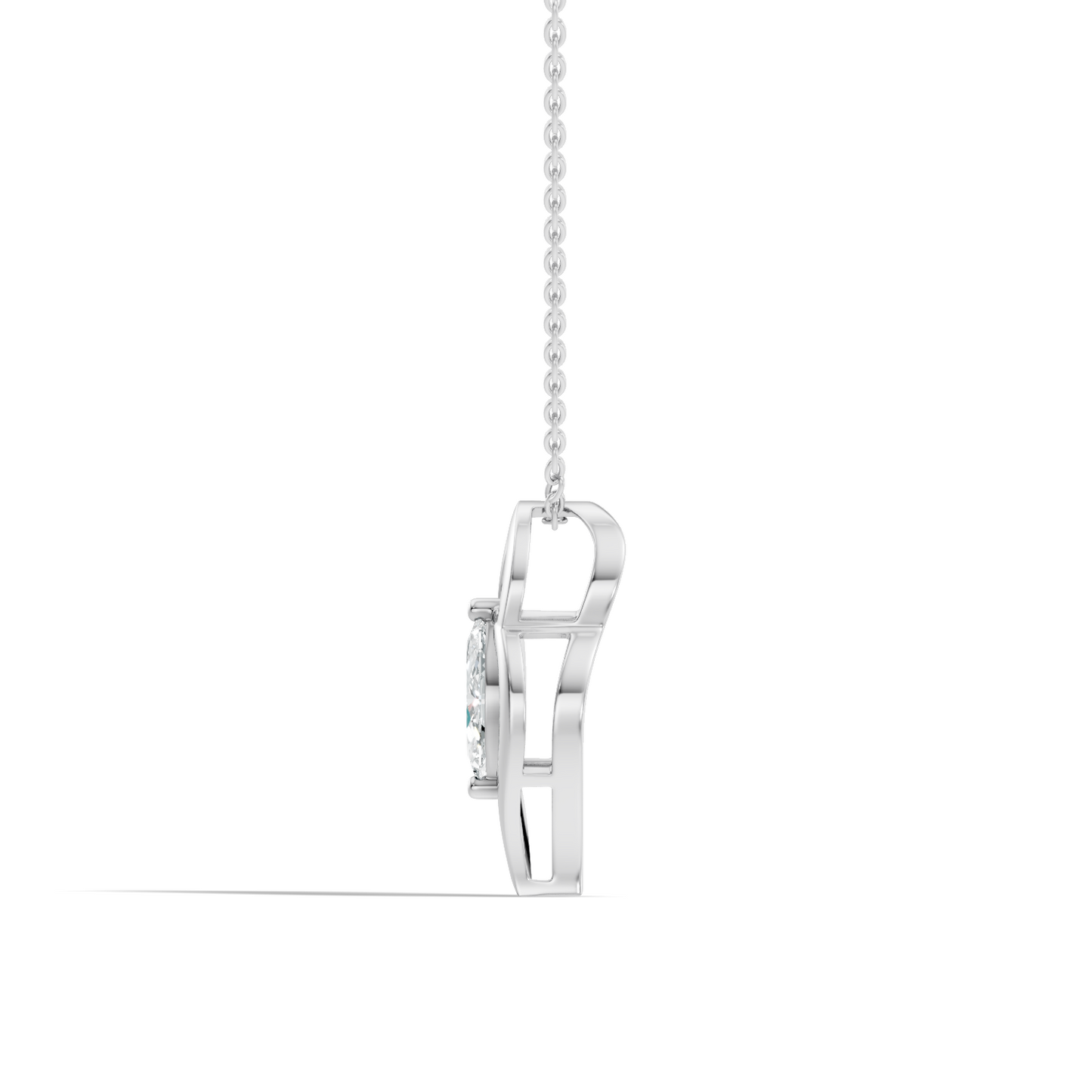 Labgrown Marquise Diamond Necklace Pendant 0.50 CT Solitaire Pendant Jewelry for Her - HIGHCARAT DIAMONDS