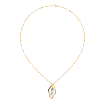 Labgrown Marquise Diamond Necklace Pendant 0.50 CT Solitaire Pendant Jewelry for Her - HIGHCARAT DIAMONDS