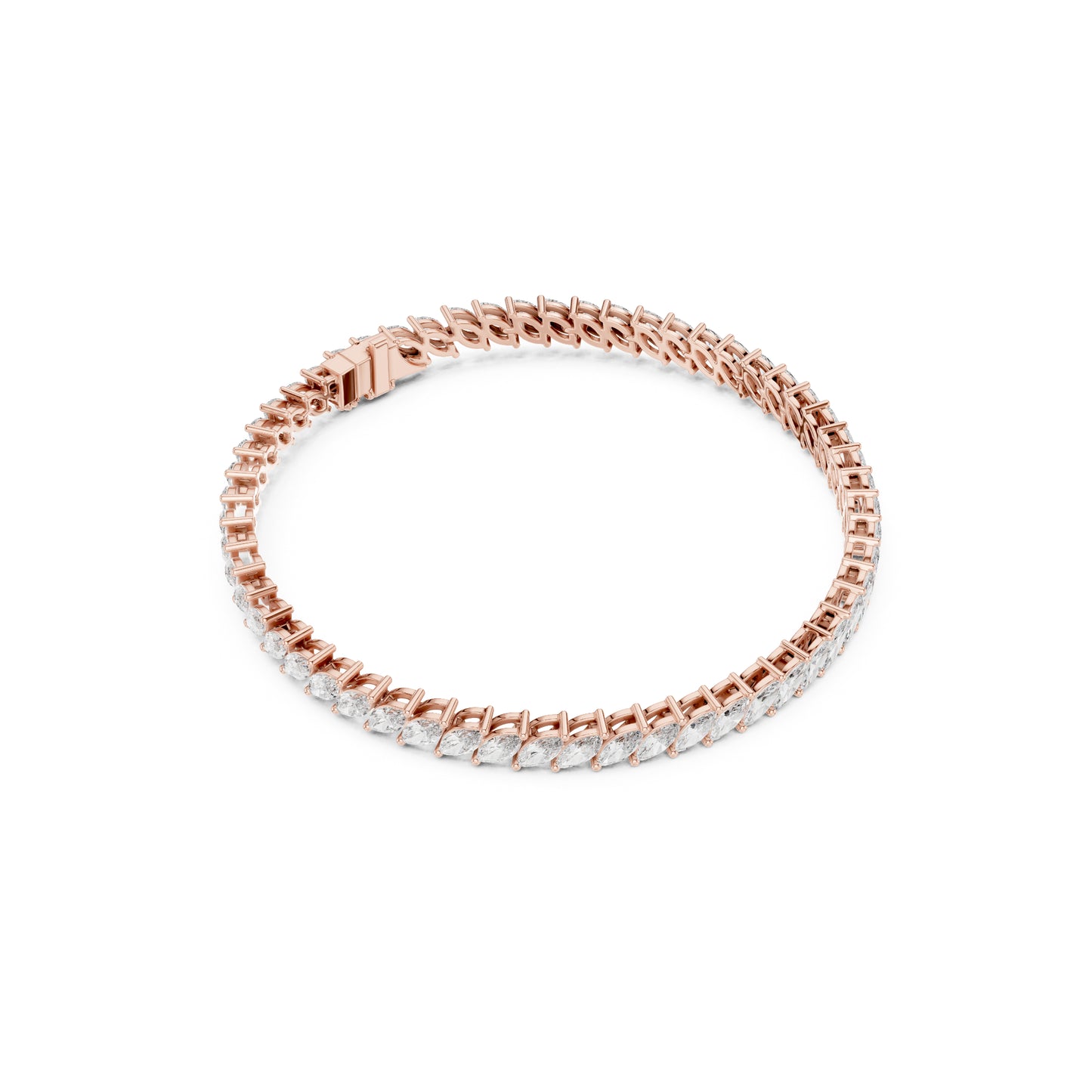 Marquise Cut 7.84Ct Lab Grown & Natural Diamond Unique Art Deco Perfect Stackable Party Wear Tennis Bracelet - HIGHCARAT DIAMONDS