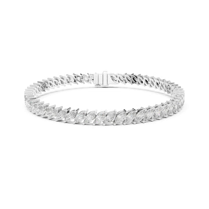 Marquise Cut 7.84Ct Lab Grown & Natural Diamond Unique Art Deco Perfect Stackable Party Wear Tennis Bracelet - HIGHCARAT DIAMONDS