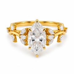 Marquise Cut Lab-Grown Diamond Vintage Ring
