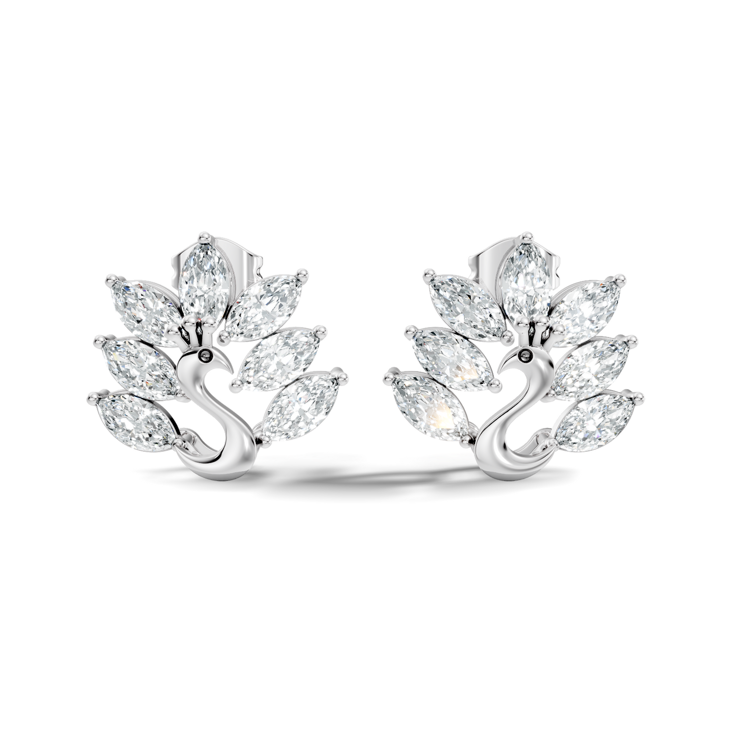 Marquise Cut 1.96 Ct Natural & Lab Grown Diamond Unique Diamond Earrings For Women - HIGHCARAT DIAMONDS