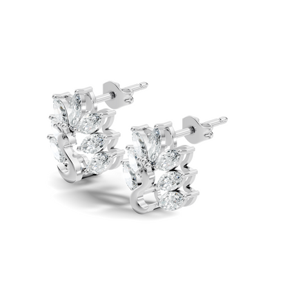 Marquise Cut 1.96 Ct Natural & Lab Grown Diamond Unique Diamond Earrings For Women - HIGHCARAT DIAMONDS