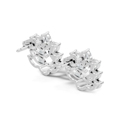 Marquise Cut 1.96 Ct Natural & Lab Grown Diamond Unique Diamond Earrings For Women - HIGHCARAT DIAMONDS