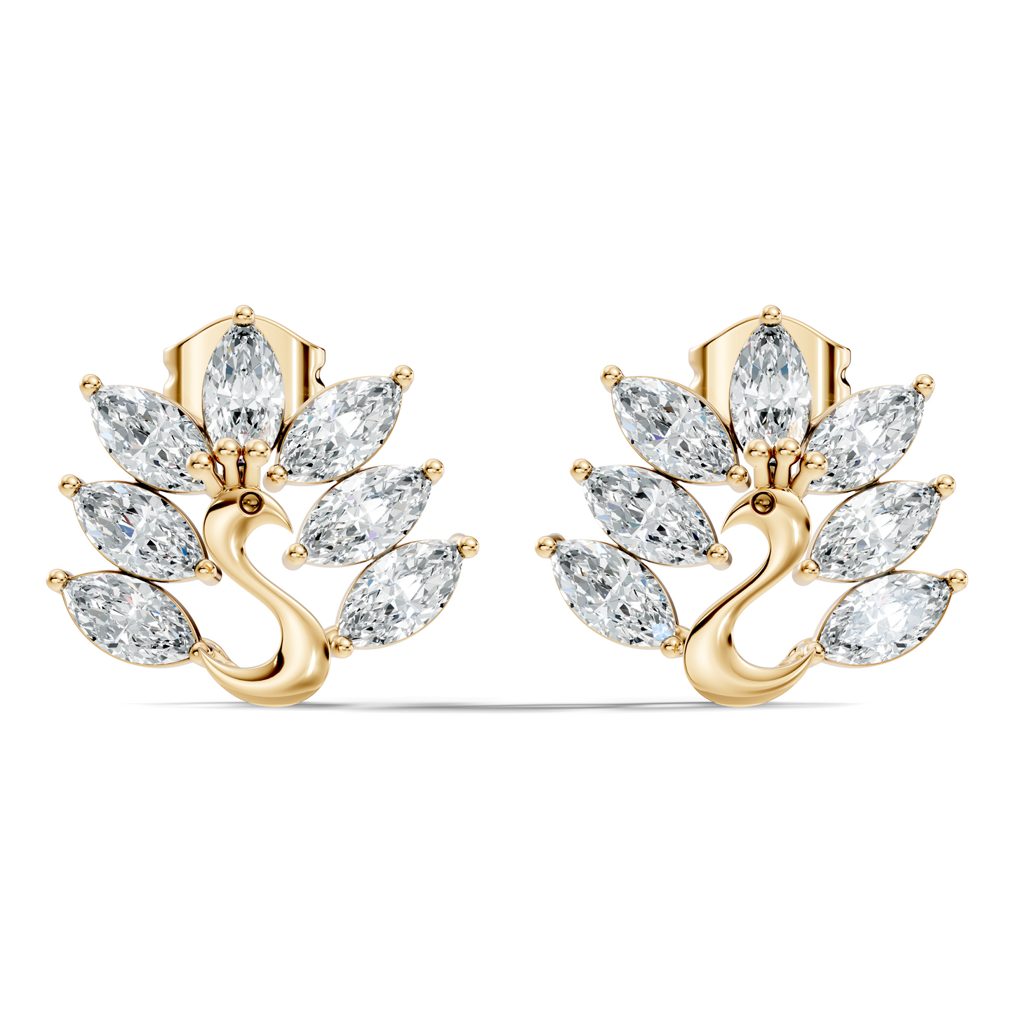 Marquise Cut 1.96 Ct Natural & Lab Grown Diamond Unique Diamond Earrings For Women - HIGHCARAT DIAMONDS