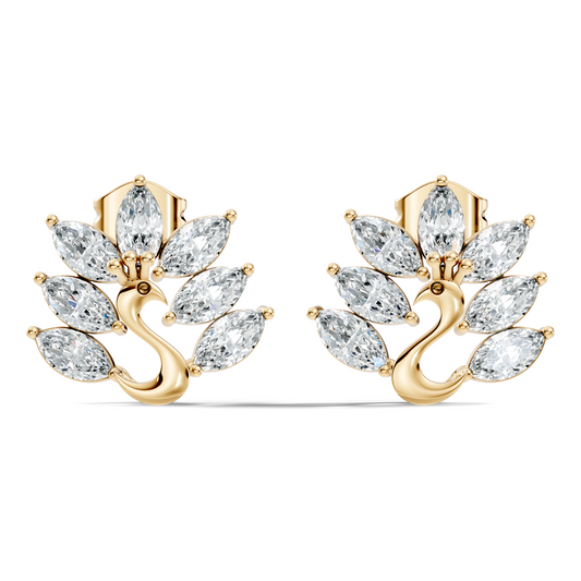 Marquise Cut 1.96 Ct Natural & Lab Grown Diamond Unique Diamond Earrings For Women - HIGHCARAT DIAMONDS