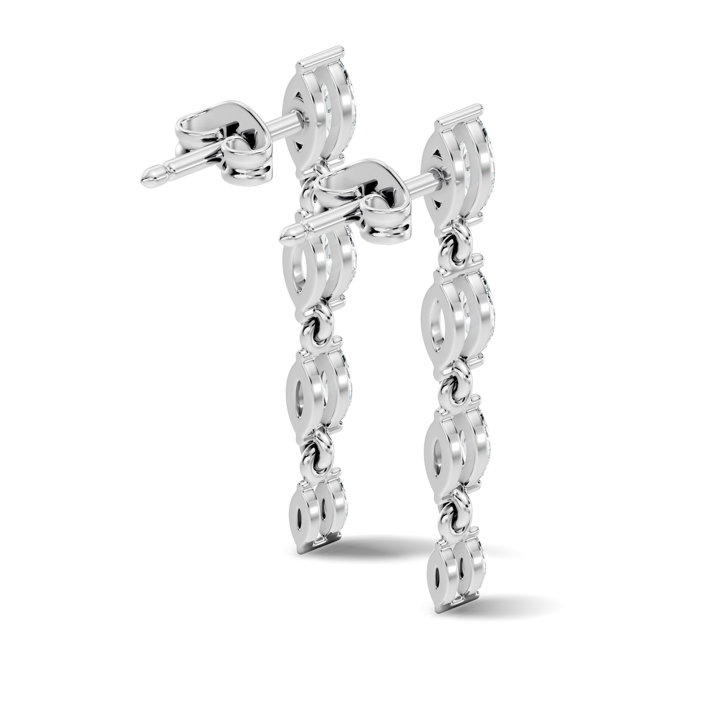 Marquise Cut Lab Grown & Natural Diamond Shinning 14k Solid Women Diamond Earrings