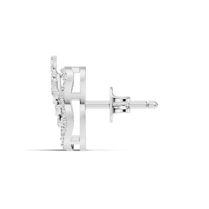 Round & Marquise Shape Natural & Lab Grown Diamond 18k Solid Gold Elegance Diamond Earrings - HIGHCARAT DIAMONDS