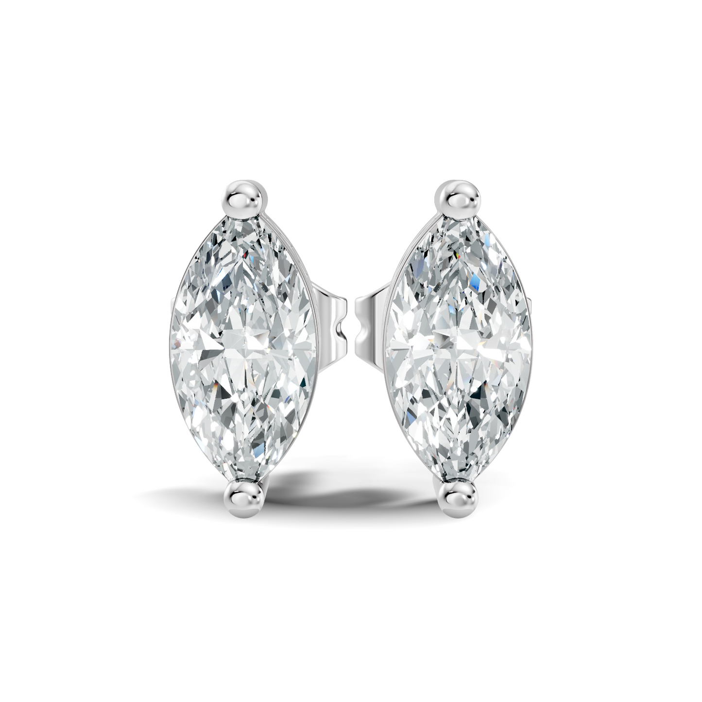 Marquise Shape 1.50 Ct Lab Grown Diamond Sparkling Daily Wear Diamond Earrings For Her - HIGHCARAT DIAMONDS