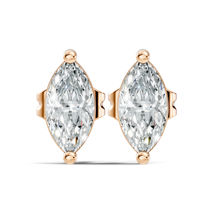 Marquise Shape 1.50 Ct Lab Grown Diamond Sparkling Daily Wear Diamond Earrings For Her - HIGHCARAT DIAMONDS