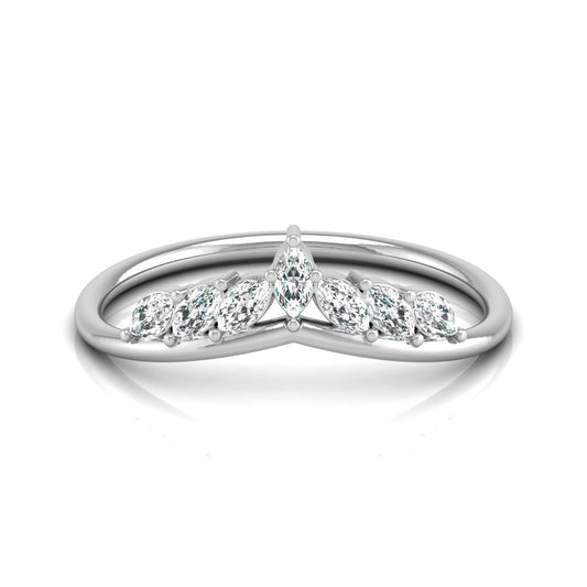 Marquise Cut Ring Band In Labgrown Or Natural Diamond In 14K Solid Gold Classic Elegance On A Budget - HIGHCARAT DIAMONDS