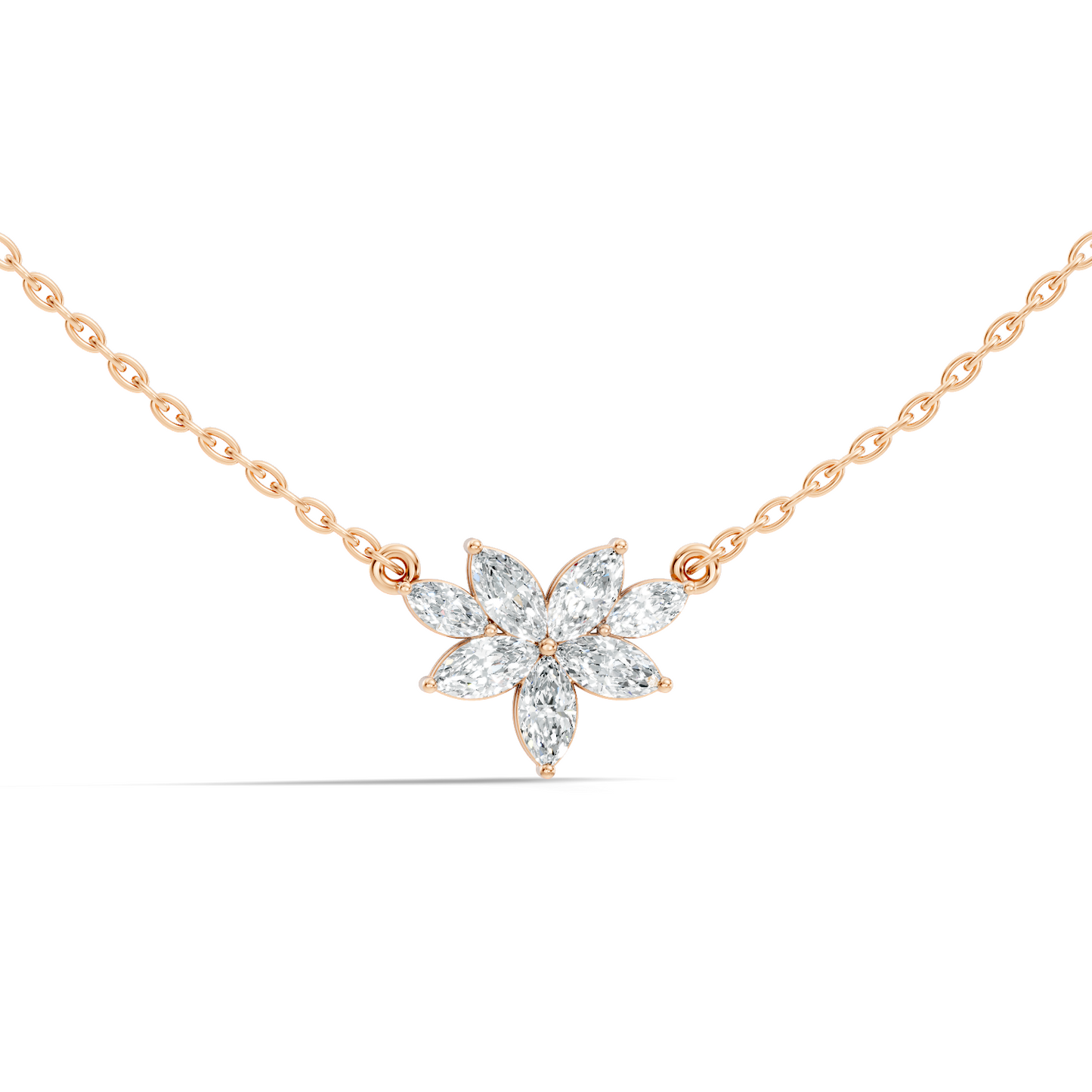 7 Stone Marquise Shape Natural-lab Grown Diamond Pendant For Women Birthday gift - HIGHCARAT DIAMONDS