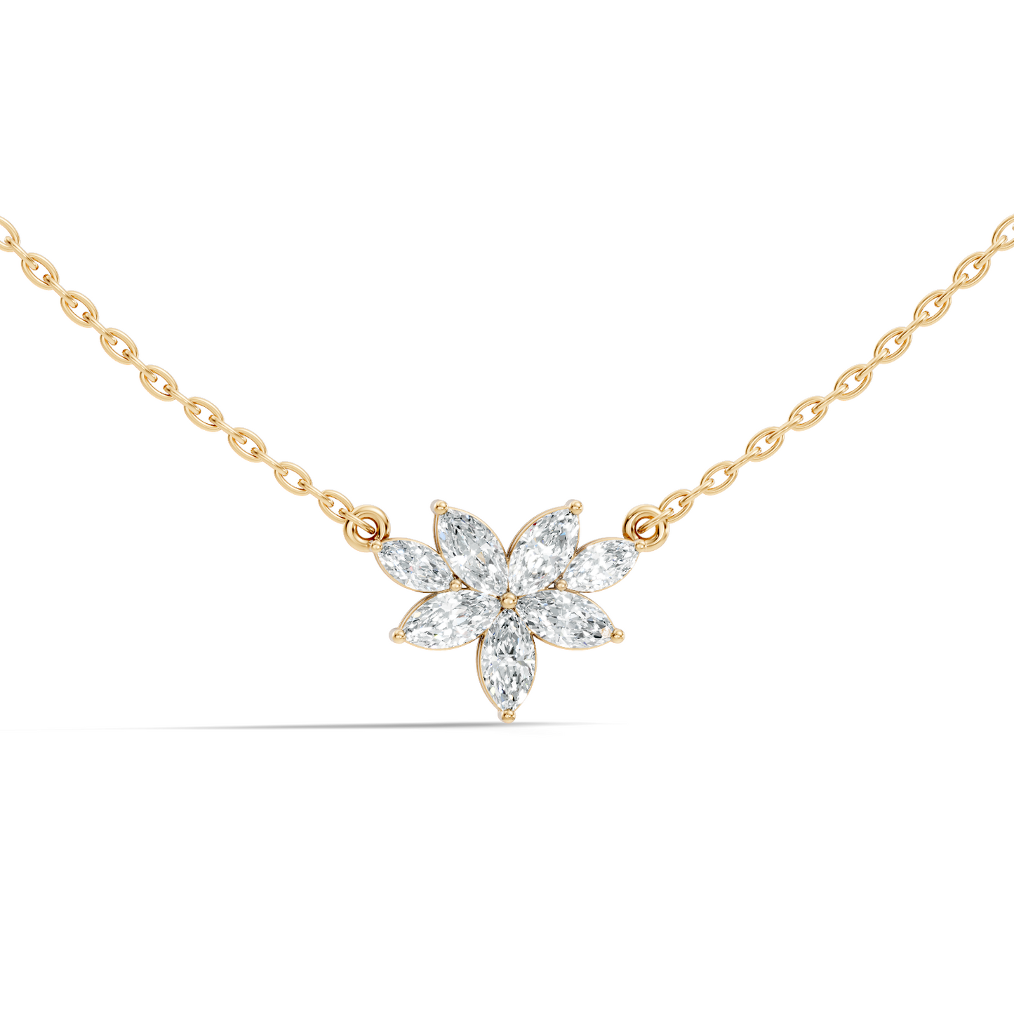 7 Stone Marquise Shape Natural-lab Grown Diamond Pendant For Women Birthday gift - HIGHCARAT DIAMONDS