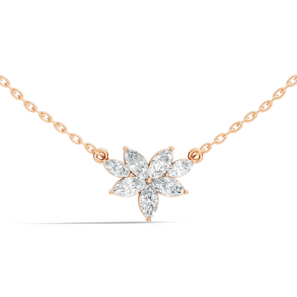 7 Stone Marquise Shape Natural-lab Grown Diamond Pendant For Women Birthday gift - HIGHCARAT DIAMONDS