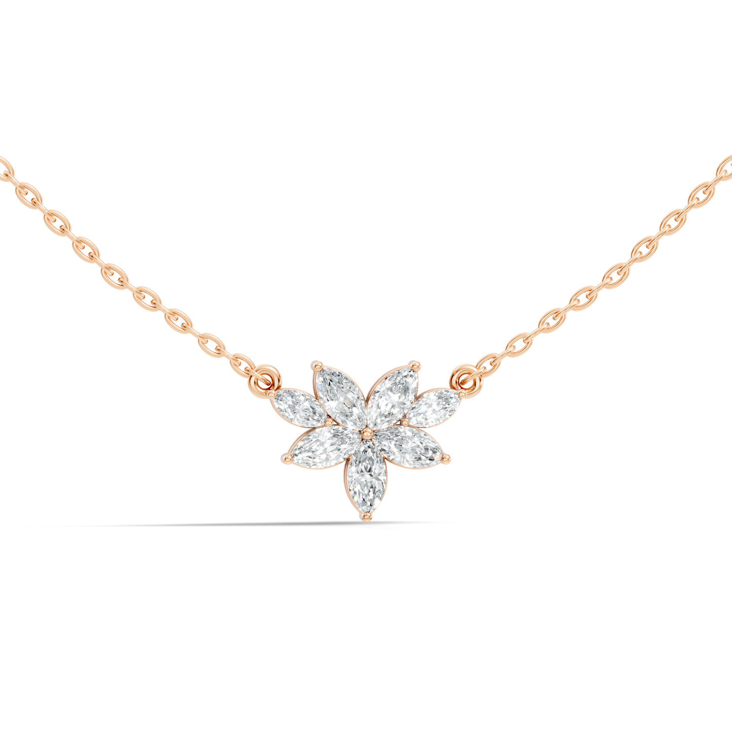 7 Stone Marquise Shape Natural-lab Grown Diamond Pendant For Women Birthday gift - HIGHCARAT DIAMONDS